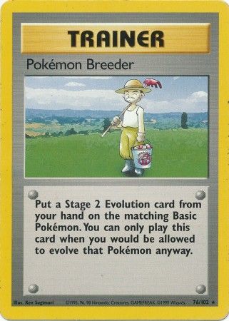 Base Set 076/102 Pokemon Breeder