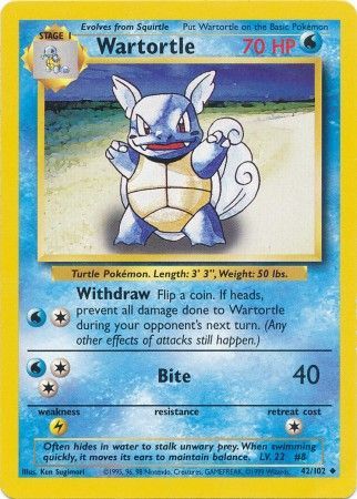 Base Set 042/102 Wartortle