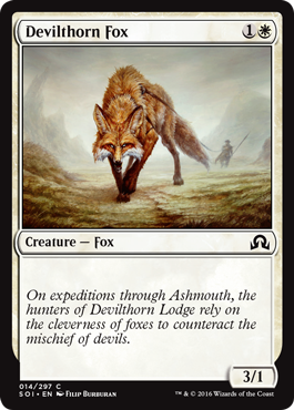 Shadows Over Innistrad 014/297 Devilthorn Fox