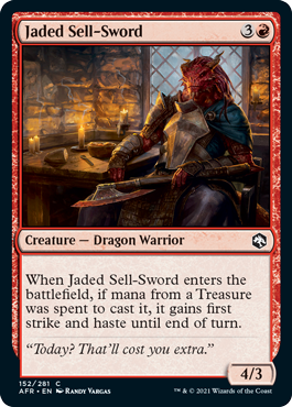 Adventures in the Forgotten Realms 152/281 Jaded Sell-Sword (Foil)