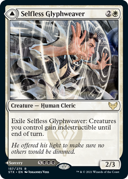 Strixhaven 157/275 Selfless Glyphweaver//Deadly Vanity