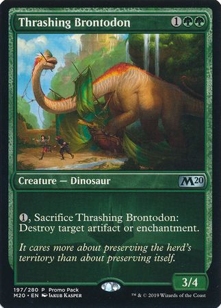 Core Set 2020 197/280 Thrashing Brontodon (Promo Pack)