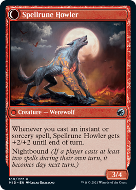 Innistrad: Midnight Hunt 160/277 Spellrune Painter//Spellrune Howler