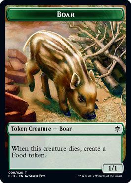 Boar 009/020 Throne of Eldraine Token