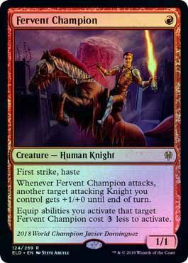 Throne of Eldraine 124/269 Fervent Champion (Foil)