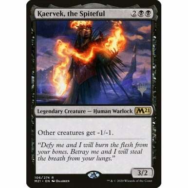 Core Set 2021 106/274 Kaervek, the Spiteful (Silver Stamped Promo)