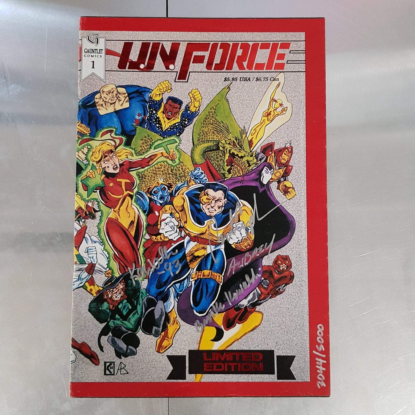 U.N. Force #1 Gauntlet Comics (1993) SIGNED