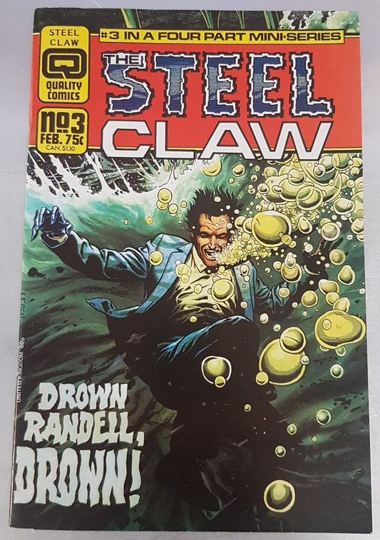 The Steel Claw #3 Quality Comics (1986)