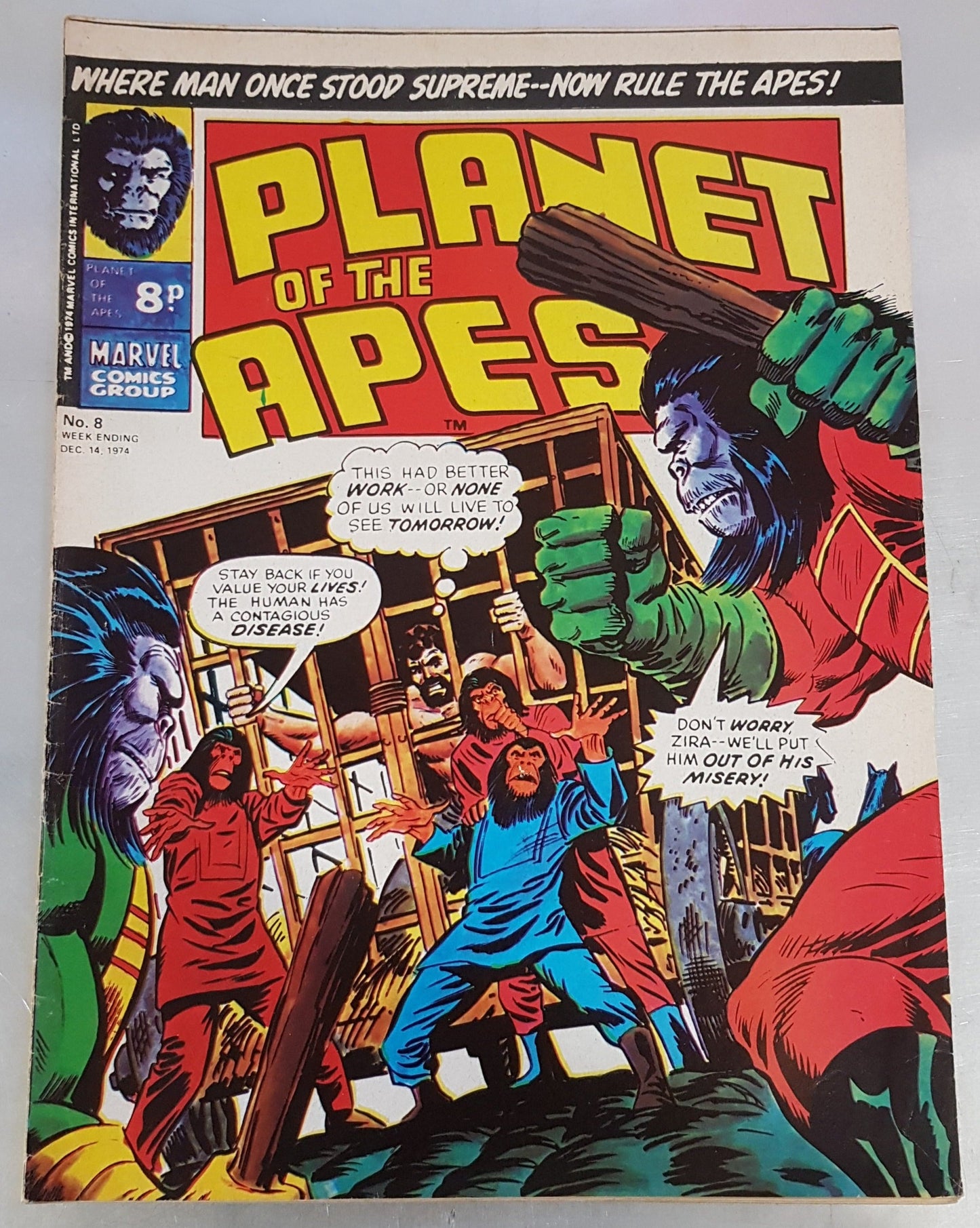 Planet of the Apes #8 Marvel Comics UK (1974)