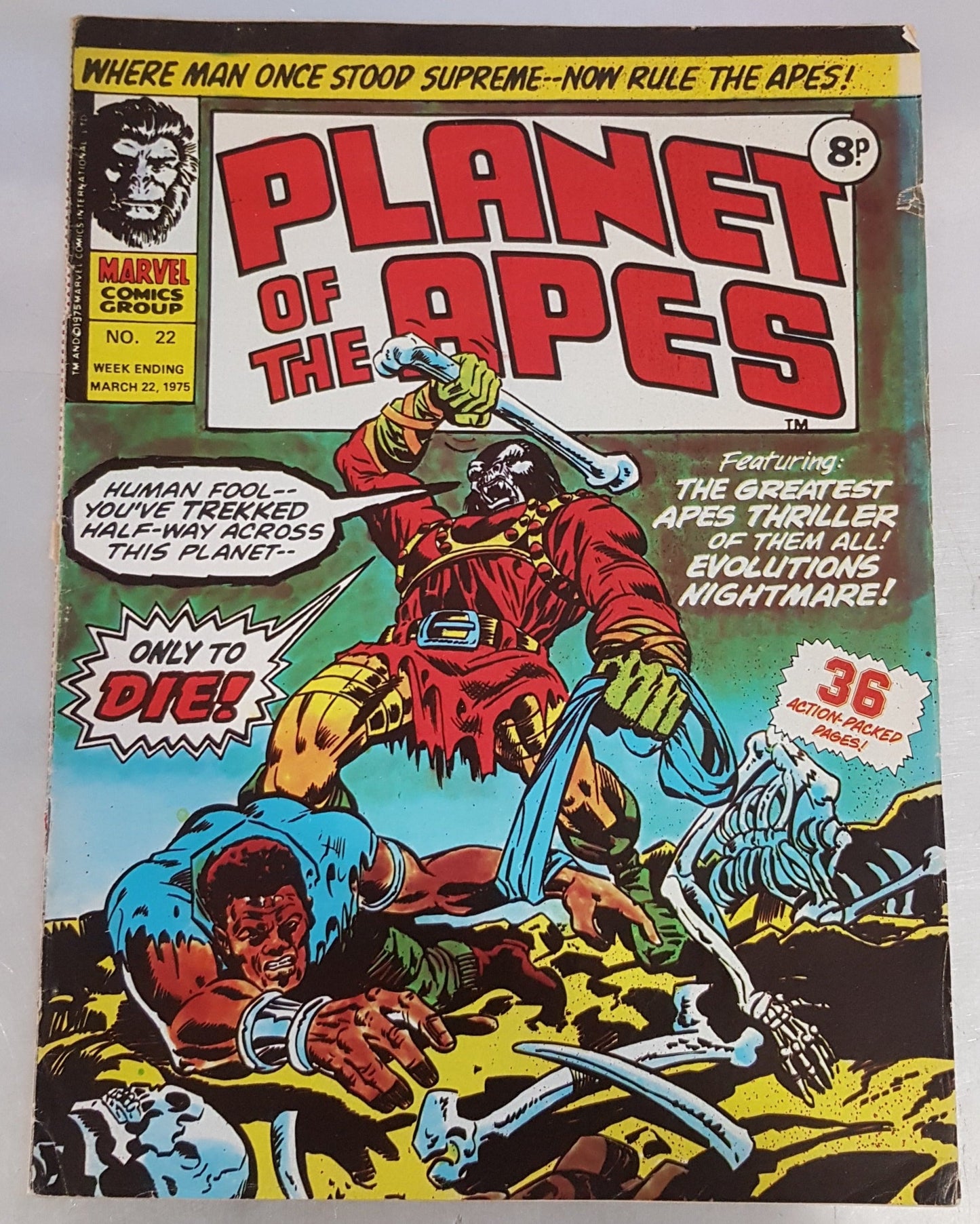 Planet of the Apes #22 Marvel Comics UK (1974)