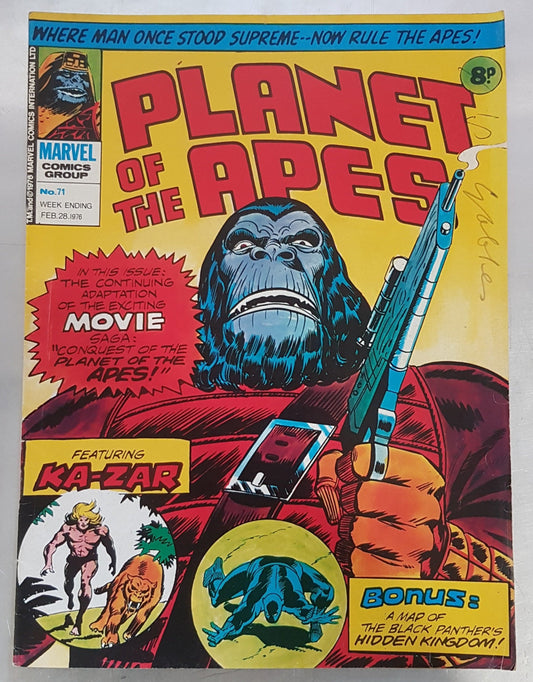 Planet of the Apes #71 Marvel Comics UK (1974)