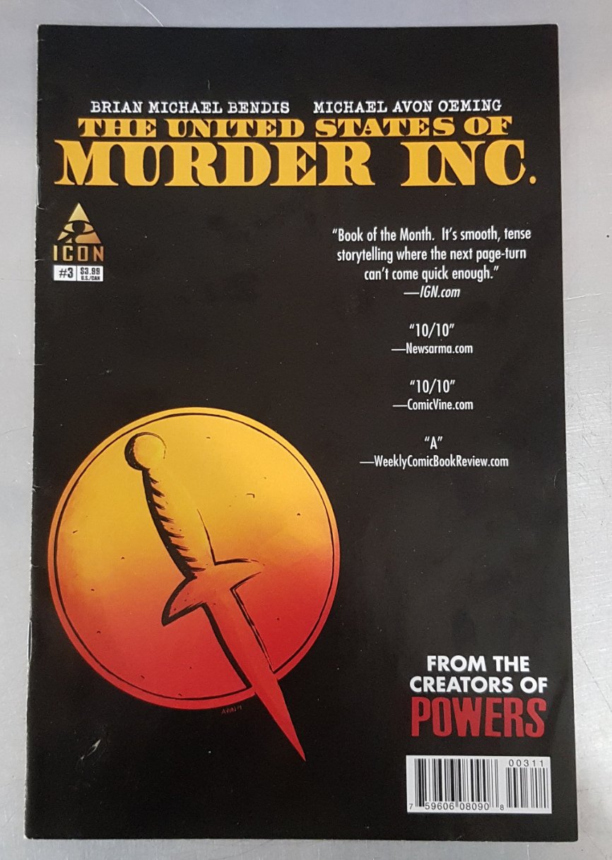 United States of Murder Inc. #3 Icon Comics (2014)