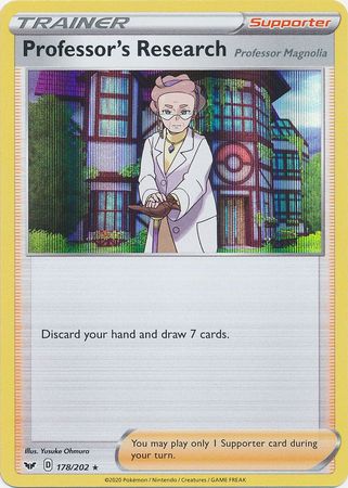 Sword & Shield 178/202 Professor's Research (Professor Magnolia) (Holo)