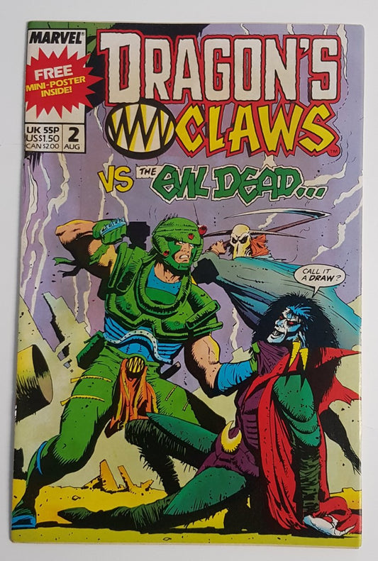 Dragon's Claws #2 Marvel Comics (1988)