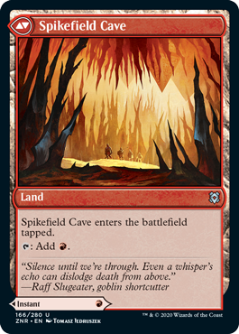 Zendikar Rising 166/280 Spikefield Hazard//Spikefield Cave