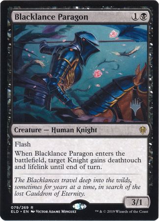 Throne of Eldraine 079/269 Blacklance Paragon (Silver Stamped Promo)