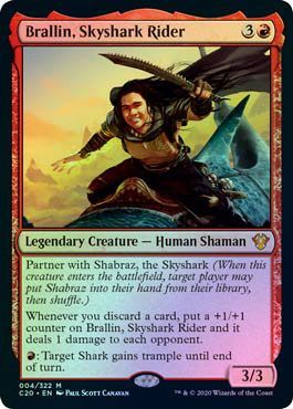 Commander 2020 004/322 Brallin, Skyshark Rider (Foil)