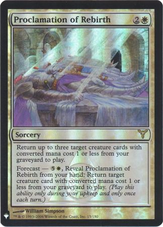 The List - Dissension 015/180 Proclamation of Rebirth (Foil)