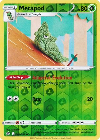 Rebel Clash 002/192 Metapod (Reverse Holo)