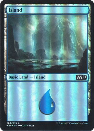 Core Set 2021 263/274 Island (Foil)