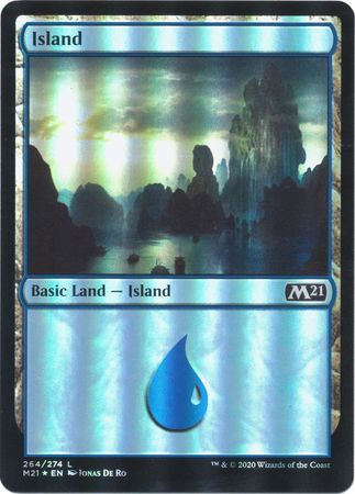 Core Set 2021 264/274 Island (Foil)