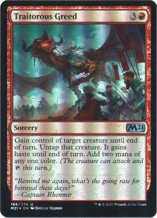 Core Set 2021 166/274 Traitorous Greed (Foil)