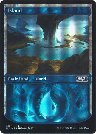 Core Set 2021 310 Island (Showcase)(Foil)