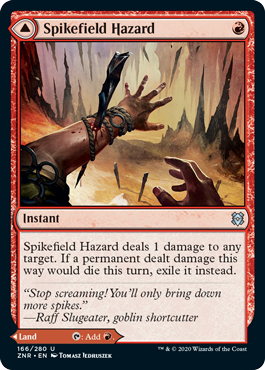 Zendikar Rising 166/280 Spikefield Hazard//Spikefield Cave