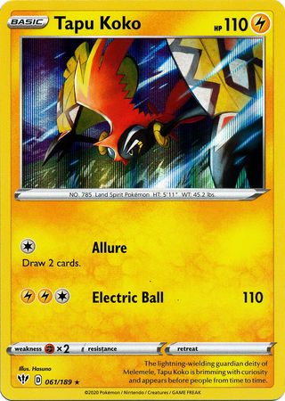 Darkness Ablaze 061/189 Tapu Koko (Holo)