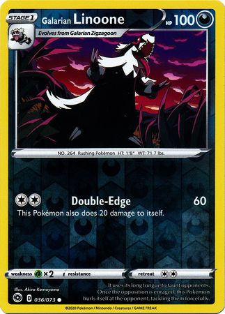 Champion's Path 036/073 Galarian Linoone (Reverse Holo)