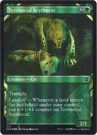 Zendikar Rising 310 Territorial Scythecat (Showcase Frame)(Foil)