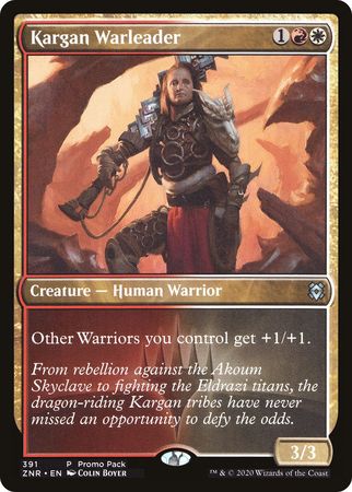 Zendikar Rising 391 Kargan Warleader (Promo Pack)