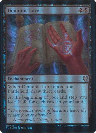 Commander Legends 118/361 Demonic Lore (Foil)