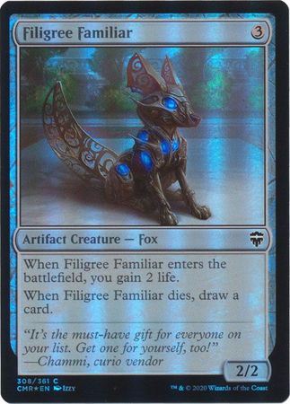 Commander Legends 308/361 Filgree Familiar (Foil)