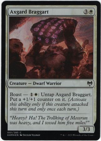 Kaldheim 001/285 Axgard Braggart (Foil)