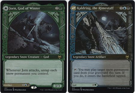 Kaldheim 317 Jorn, God of Winter//Kaldring, the Rimestaff (Showcase Frame)