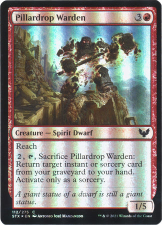 Strixhaven 112/275 Pillardrop Warden (Foil)