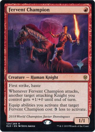 Throne of Eldraine 124/269 Fervent Champion (Silver Stamped Promo)