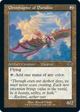 Modern Horizons 2 430 Ornithopter of Paradise (Showcase Retro Frame)