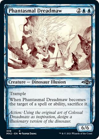 Modern Horizons 2 339 Phantasmal Dreadmaw (Showcase Sketch Frame)