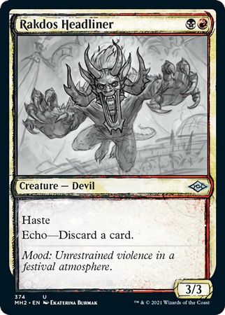 Modern Horizons 2 374 Rakdos Headliner (Showcase Sketch Frame)