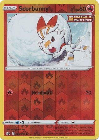 Chilling Reign 026/198 Scorbunny (Reverse Holo)