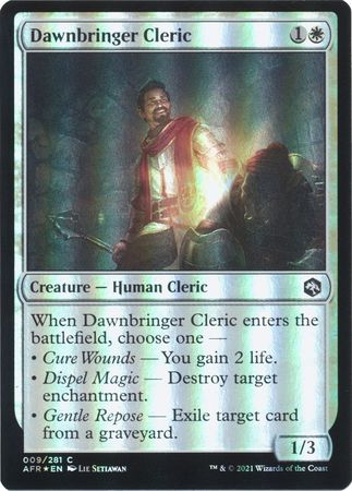 Adventures in the Forgotten Realms 009/281 Dawnbringer Cleric (Foil)