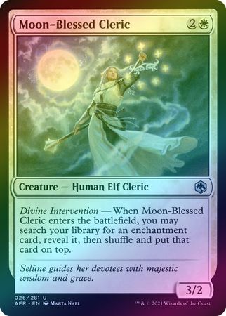 Adventures in the Forgotten Realms 026/281 Moon-Blessed Cleric (Foil)