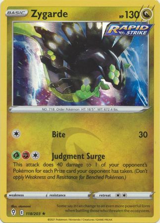 Evolving Skies 118/203 Zygarde (Holo)