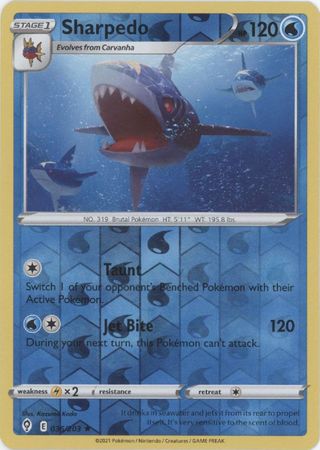 Evolving Skies 036/203 Sharpedo (Reverse Holo)