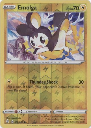 Evolving Skies 057/203 Emolga (Reverse Holo)