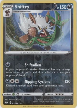 Evolving Skies 097/203 Shiftry (Reverse Holo)