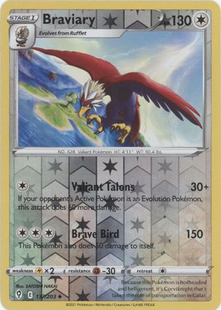 Evolving Skies 137/203 Braviary (Reverse Holo)