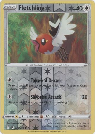 Evolving Skies 138/203 Fletchling (Reverse Holo)